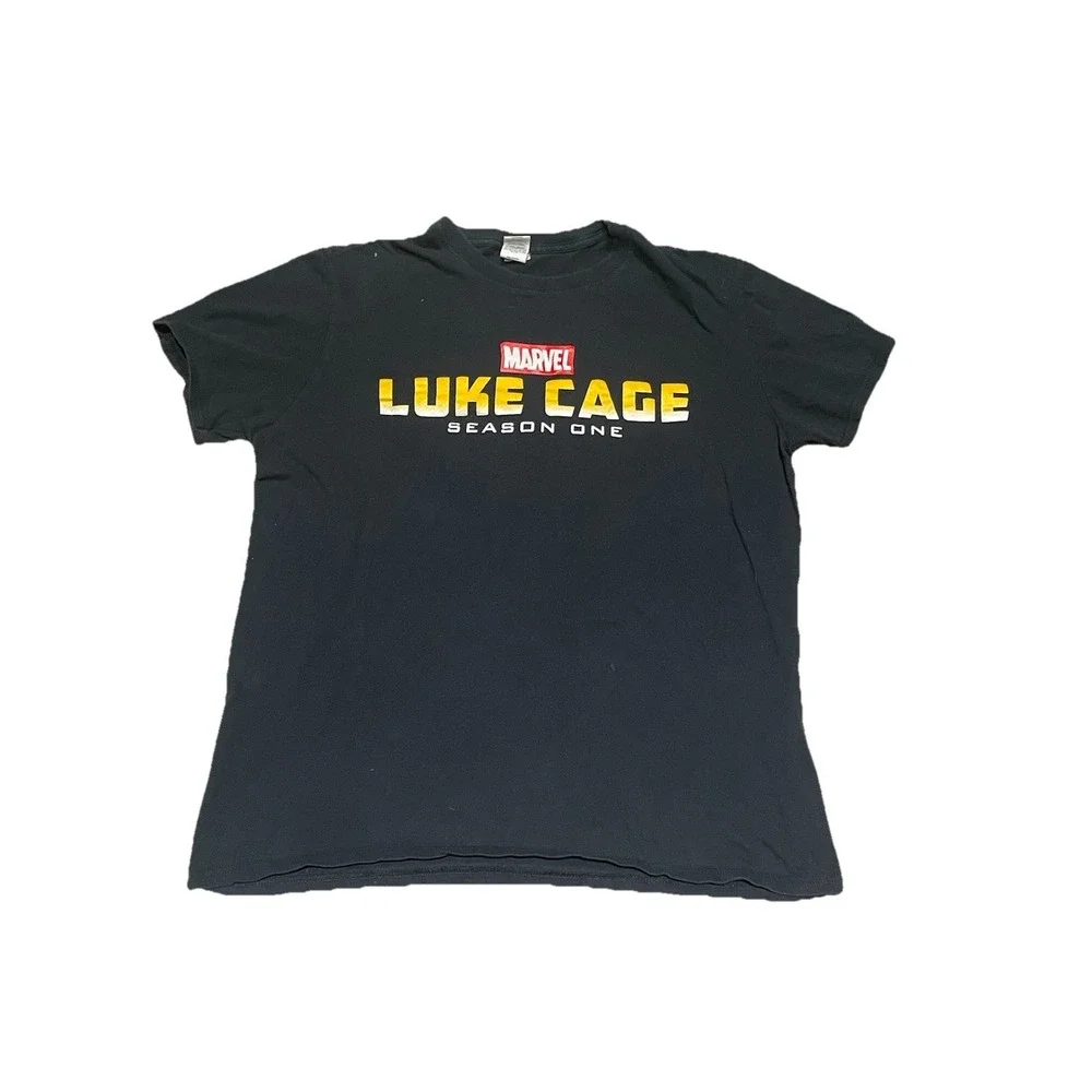 Marvel Luke Cage‎ Shirt Mens Sz L Black Season One Sweet Stunt Team Crew Tee TV